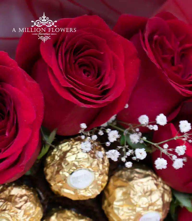 ramo-floral-golden-chocolates